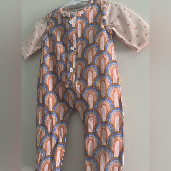 Lucky Jade - Rainbow Romper with Tee - 3-6 Months - Picture 2 of 4